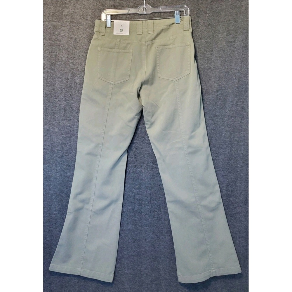 Aeropostale Pants Womens Size 6 Low Rise Flare Light Green Cargo Utility NWT